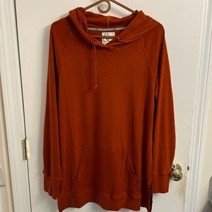 Ampersand Avenue Hoodie with side slit.